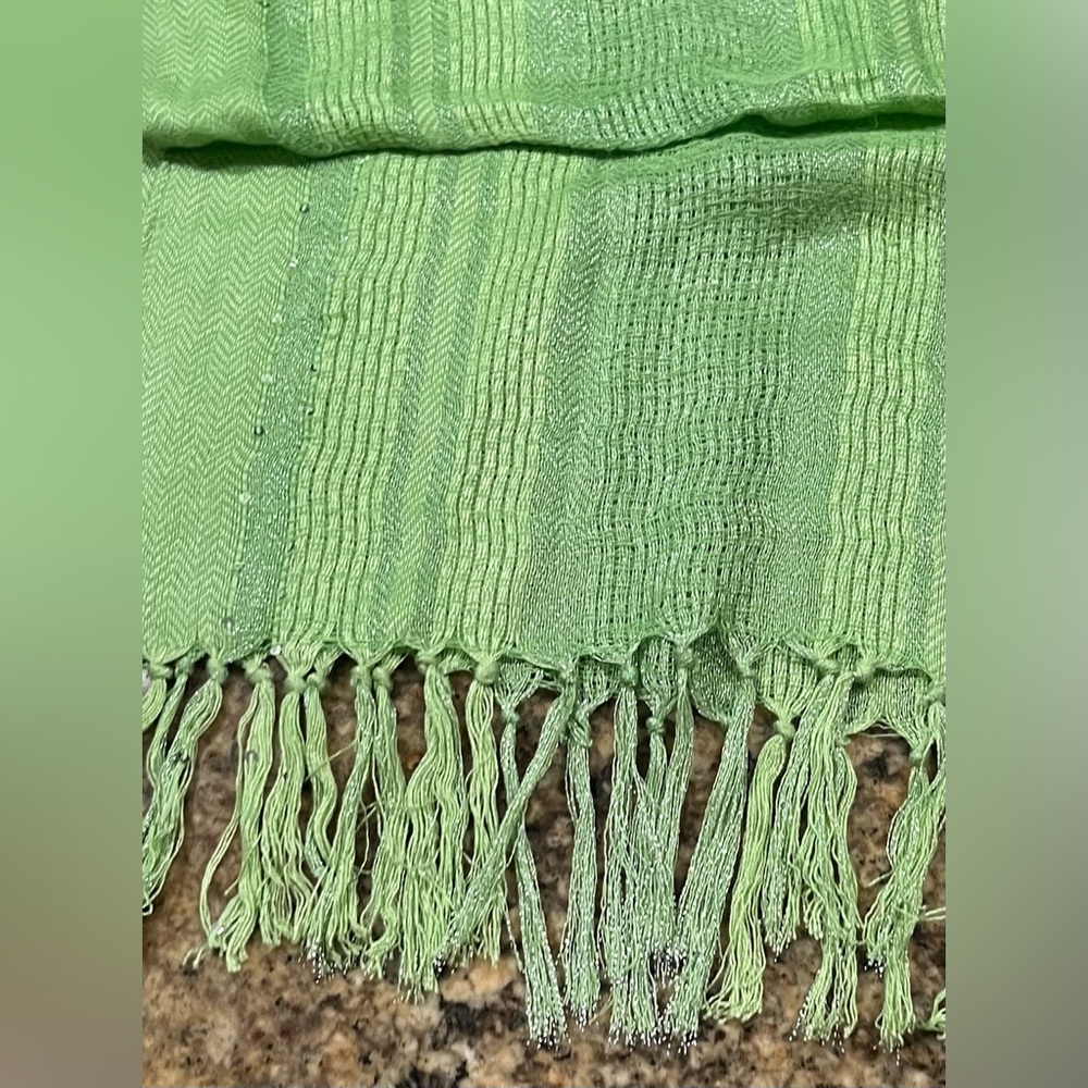 NWT Free People Sequin Shimmer Fringe Scarf - Picture 6 of 9